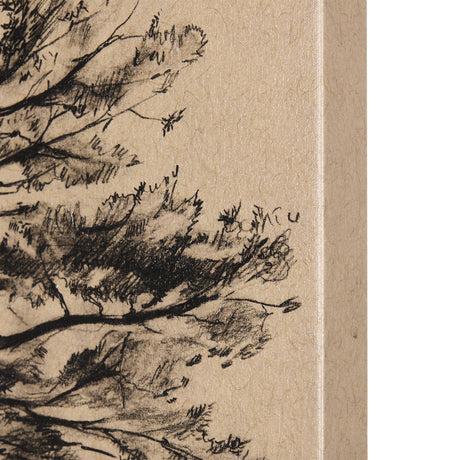 Tree Drawing III by Mercana Studio a Hand Embellished Textured Canvas by Mercana at Eve Furniture