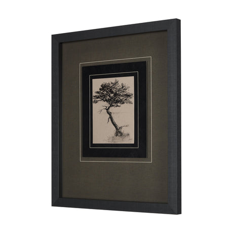 Tree Drawing III by Mercana Studio a Hand Embellished Textured Framed Art Print Matted under Glass by Mercana at Eve Furniture