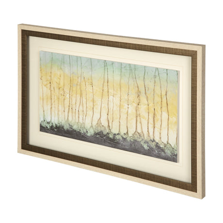Treeline Light I by Jennifer Goldberger Hand Embellished Textured Framed Art Print Matted under Glas by Mercana at Eve Furniture