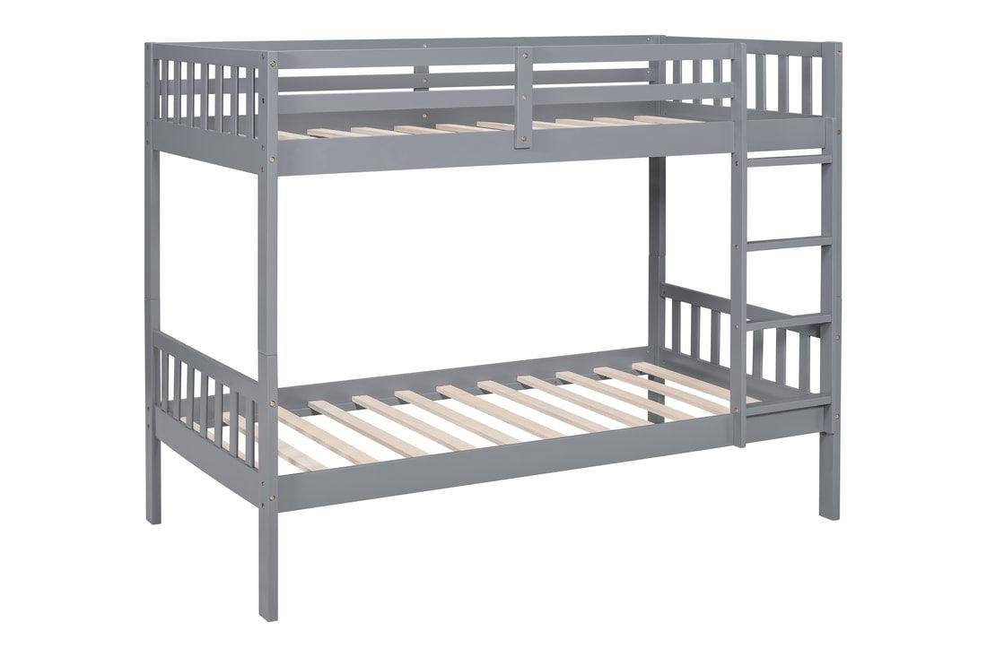 Trek Twin/Twin Bunk Bed Grey by Happy Homes at Eve Furniture