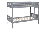 Trek Twin/Twin Bunk Bed Grey by Happy Homes at Eve Furniture
