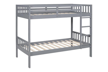 Trek Twin/Twin Bunk Bed Grey by Happy Homes at Eve Furniture