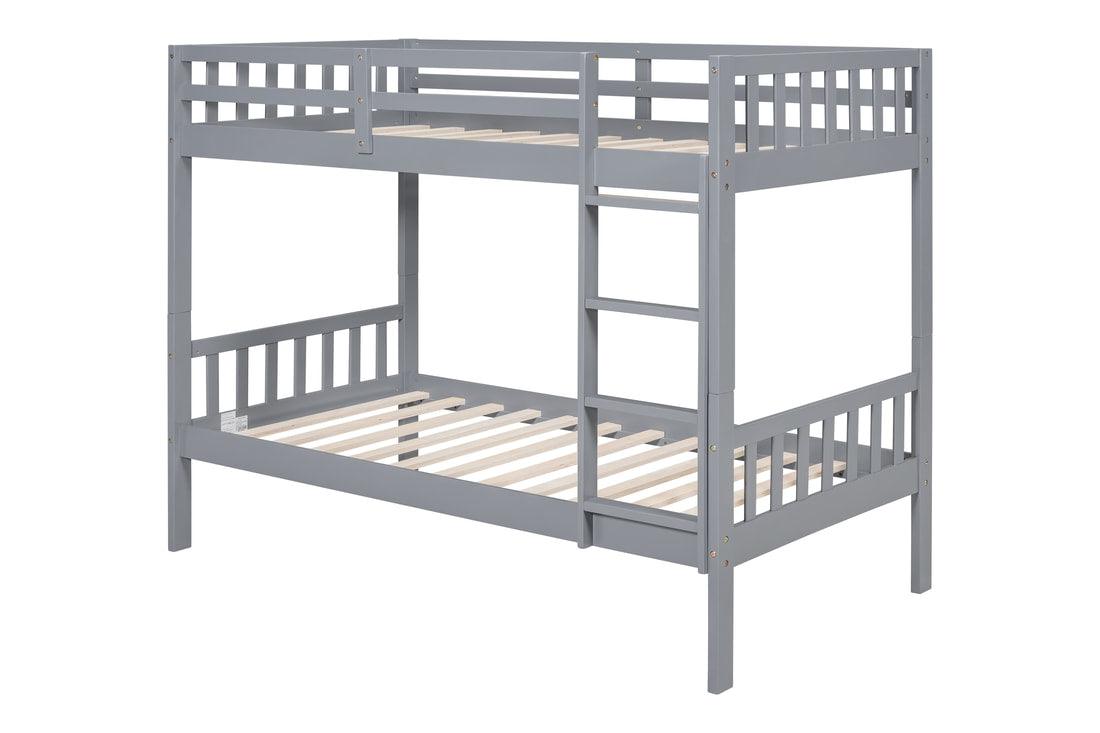 Trek Twin/Twin Bunk Bed Grey by Happy Homes at Eve Furniture