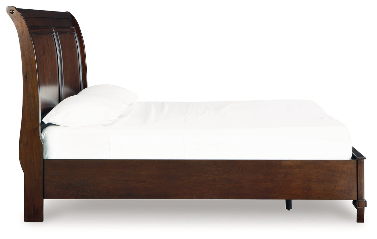 Trellington Brown King Sleigh Storage Bed by Ashley at Eve Furniture