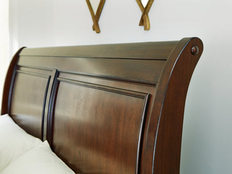 Trellington Brown King Sleigh Storage Bed by Ashley at Eve Furniture