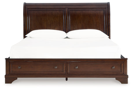 Trellington Brown Queen Sleigh Storage Bed by Ashley at Eve Furniture