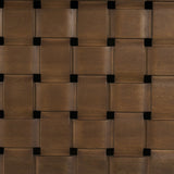 Trellyn Dark Brown Solid Wood Carved Woven Base Rectangular Dining Table by Mercana at Eve Furniture