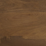 Trellyn Dark Brown Wood w/ Carved Woven Base Square Accent Table by Mercana at Eve Furniture
