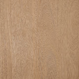 Trellyn Light Brown Wood w/ Carved Woven Base Square Accent Table by Mercana at Eve Furniture