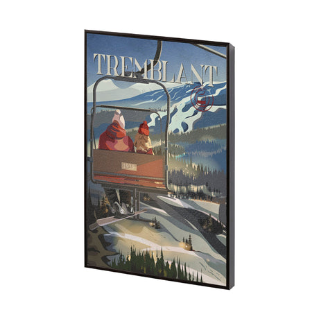 Tremblant Go Canada (SM) by Mercana Studio a Hand Embellished Decograph Framed Art Print by Mercana at Eve Furniture