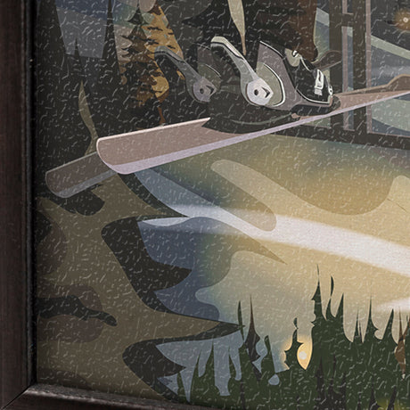 Tremblant Go Canada (SM) by Mercana Studio a Hand Embellished Decograph Framed Art Print by Mercana at Eve Furniture