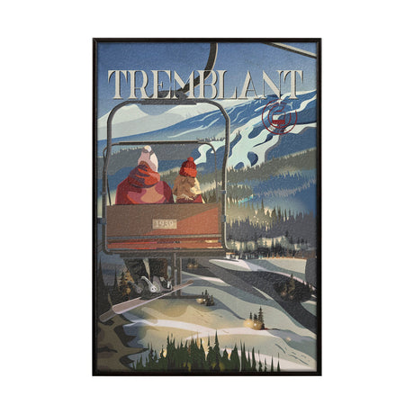 Tremblant Go Canada (SM) by Mercana Studio a Hand Embellished Decograph Framed Art Print by Mercana at Eve Furniture