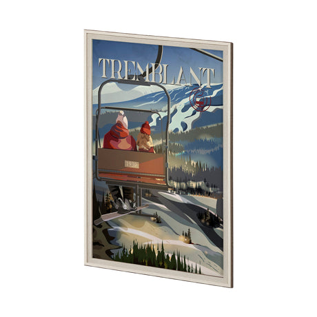Tremblant Go Canada (XL) by Mercana Studio a Hand Embellished Decograph Framed Art Print under Glass by Mercana at Eve Furniture