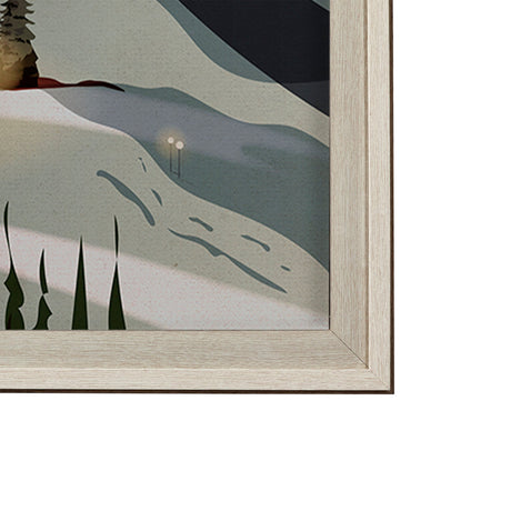 Tremblant Go Canada (XL) by Mercana Studio a Hand Embellished Decograph Framed Art Print under Glass by Mercana at Eve Furniture