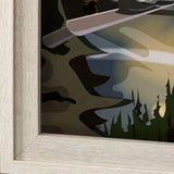 Tremblant Go Canada (XL) by Mercana Studio a Hand Embellished Decograph Framed Art Print under Glass by Mercana at Eve Furniture