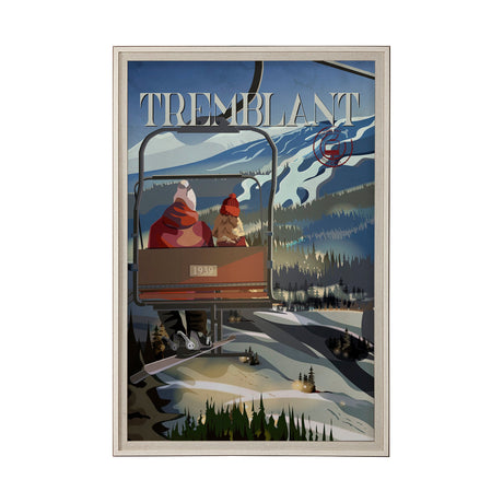 Tremblant Go Canada (XL) by Mercana Studio a Hand Embellished Decograph Framed Art Print under Glass by Mercana at Eve Furniture