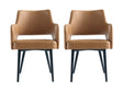 Tremont Dining Arm Chair in Saddle (set of 2) by Manhattan Comfort at Eve Furniture