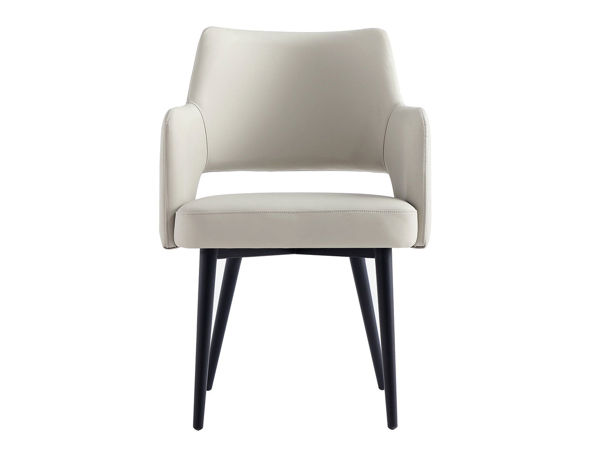Tremont Dining Arm Chair in Stone by Manhattan Comfort at Eve Furniture