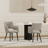 Tremont Dining Arm Chair in Stone (set of 2) by Manhattan Comfort at Eve Furniture