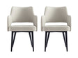 Tremont Dining Arm Chair in Stone (set of 2) by Manhattan Comfort at Eve Furniture