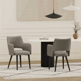 Tremont Dining Arm Chair in Taupe (set of 2) by Manhattan Comfort at Eve Furniture