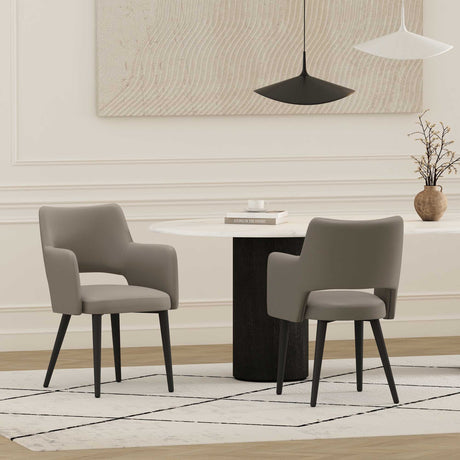 Tremont Dining Arm Chair in Taupe (set of 2) by Manhattan Comfort at Eve Furniture