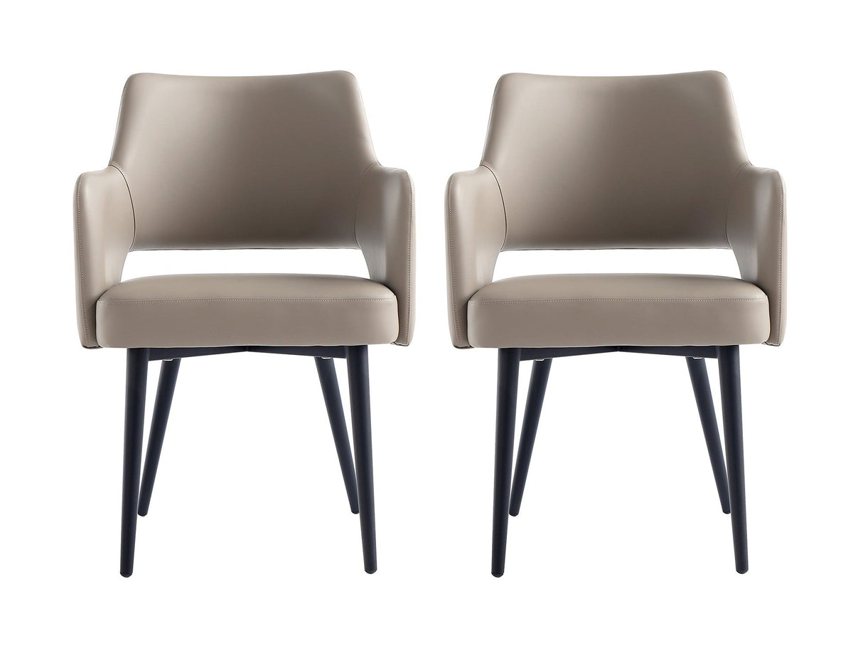 Tremont Dining Arm Chair in Taupe (set of 2) by Manhattan Comfort at Eve Furniture
