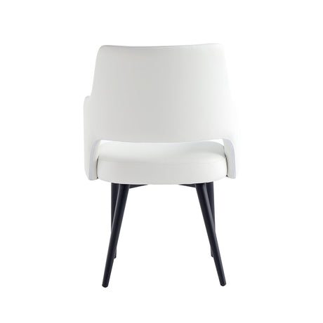 Tremont Dining Arm Chair in White by Manhattan Comfort at Eve Furniture