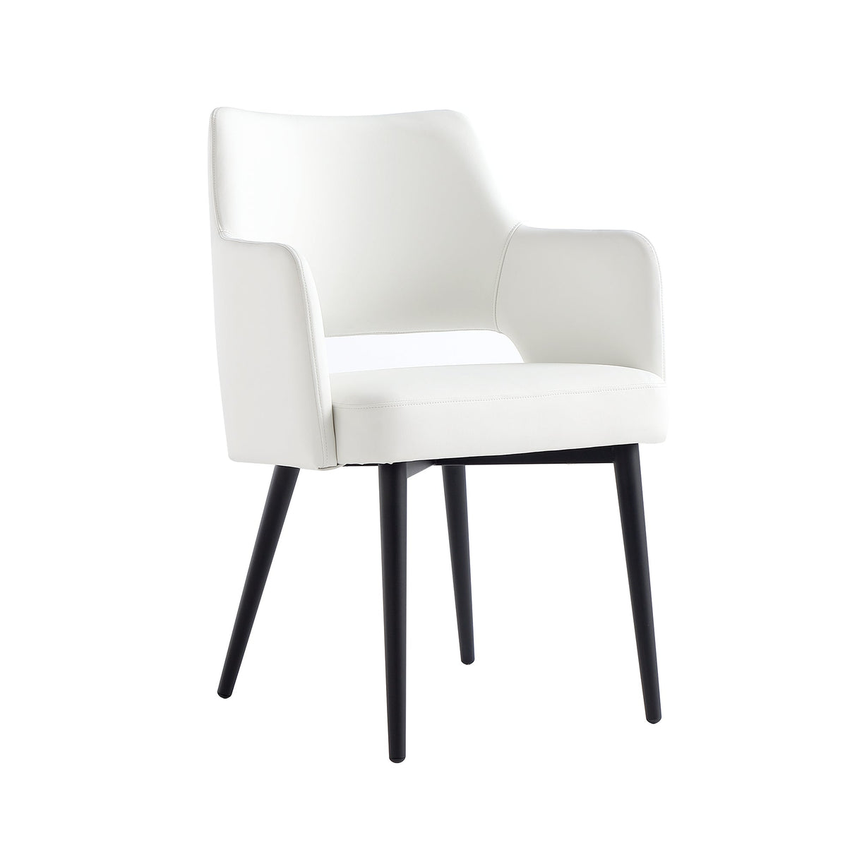 Tremont Dining Arm Chair in White by Manhattan Comfort at Eve Furniture