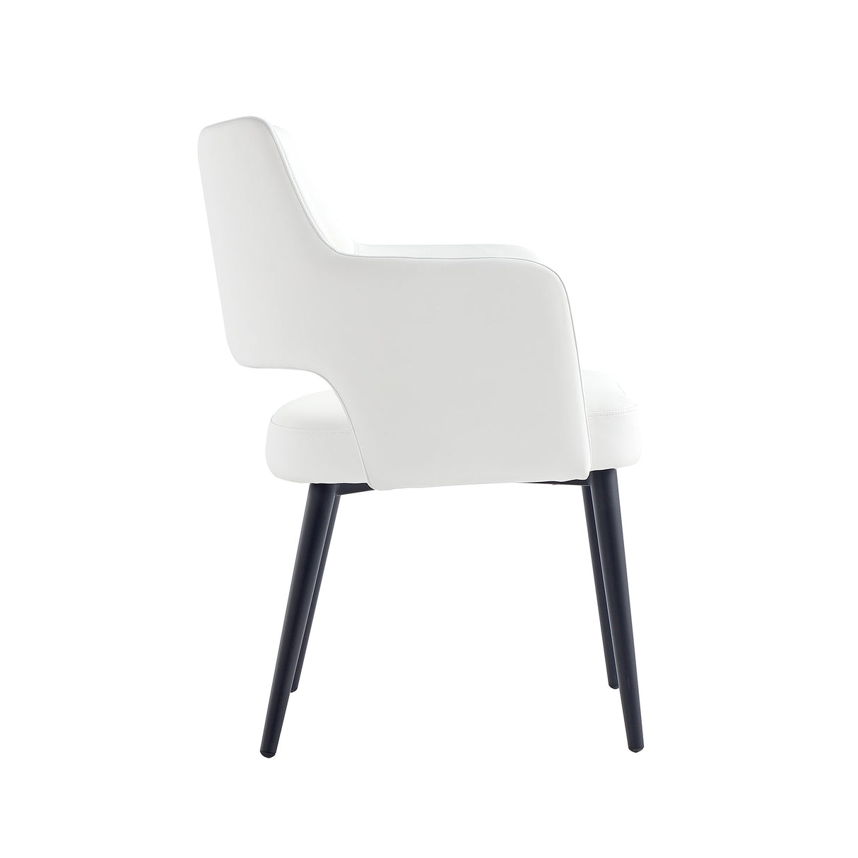 Tremont Dining Arm Chair in White by Manhattan Comfort at Eve Furniture
