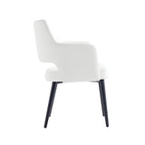 Tremont Dining Arm Chair in White by Manhattan Comfort at Eve Furniture