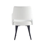 Tremont Dining Arm Chair in White by Manhattan Comfort at Eve Furniture