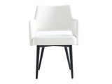Tremont Dining Arm Chair in White by Manhattan Comfort at Eve Furniture
