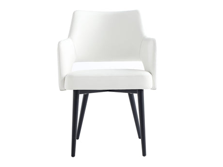 Tremont Dining Arm Chair in White by Manhattan Comfort at Eve Furniture
