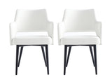 Tremont Dining Arm Chair in White (set of 2) by Manhattan Comfort at Eve Furniture