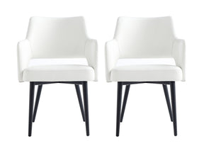 Tremont Dining Arm Chair in White (set of 2) by Manhattan Comfort at Eve Furniture