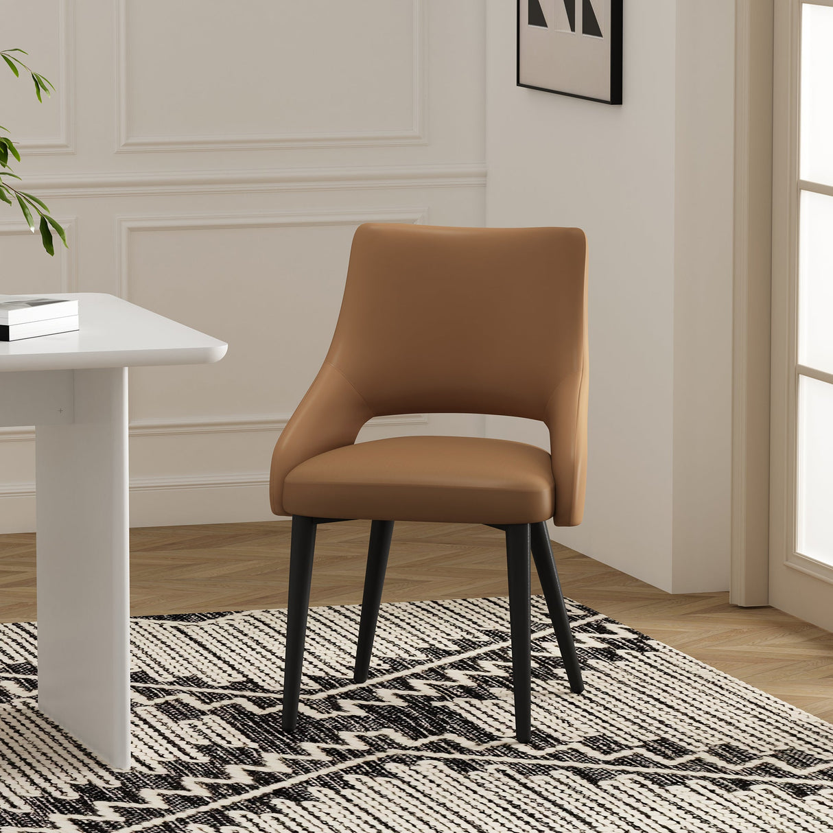 Tremont Dining Chair in Saddle by Manhattan Comfort at Eve Furniture
