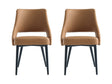 Tremont Dining Chair in Saddle (set of 2) by Manhattan Comfort at Eve Furniture