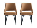 Tremont Dining Chair in Saddle (set of 2) by Manhattan Comfort at Eve Furniture