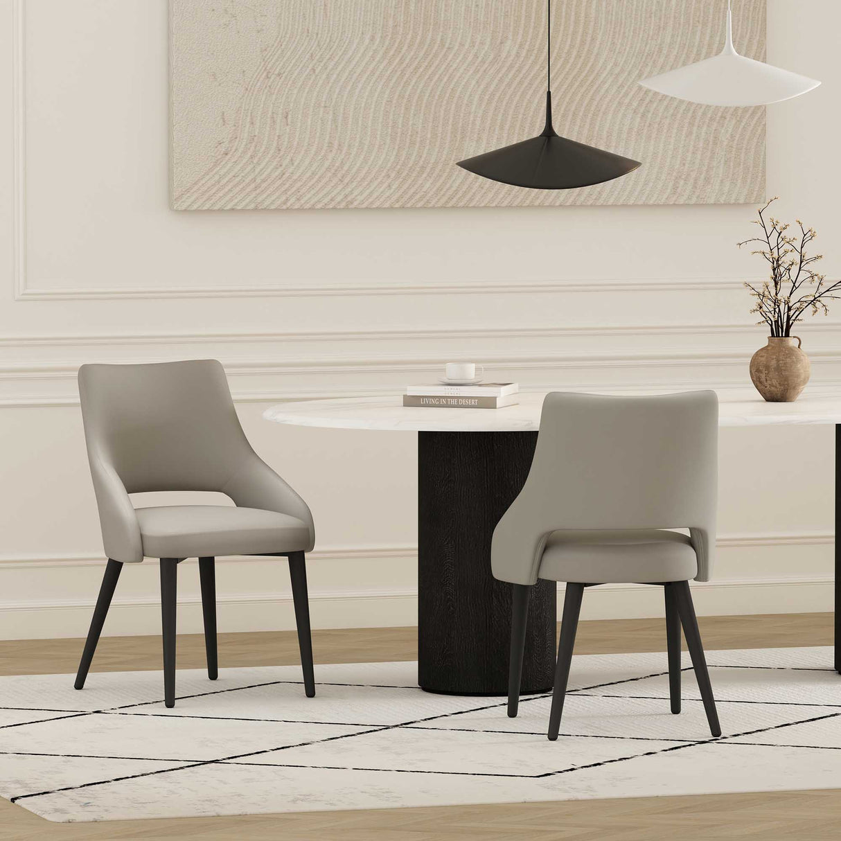 Tremont Dining Chair in Stone (set of 2) by Manhattan Comfort at Eve Furniture