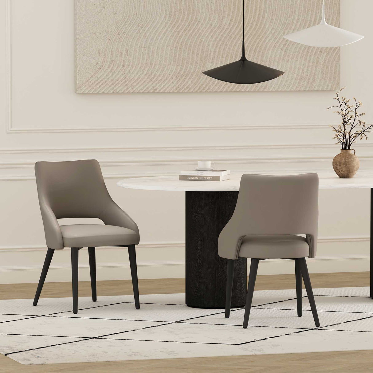 Tremont Dining Chair in Taupe (set of 2) by Manhattan Comfort at Eve Furniture