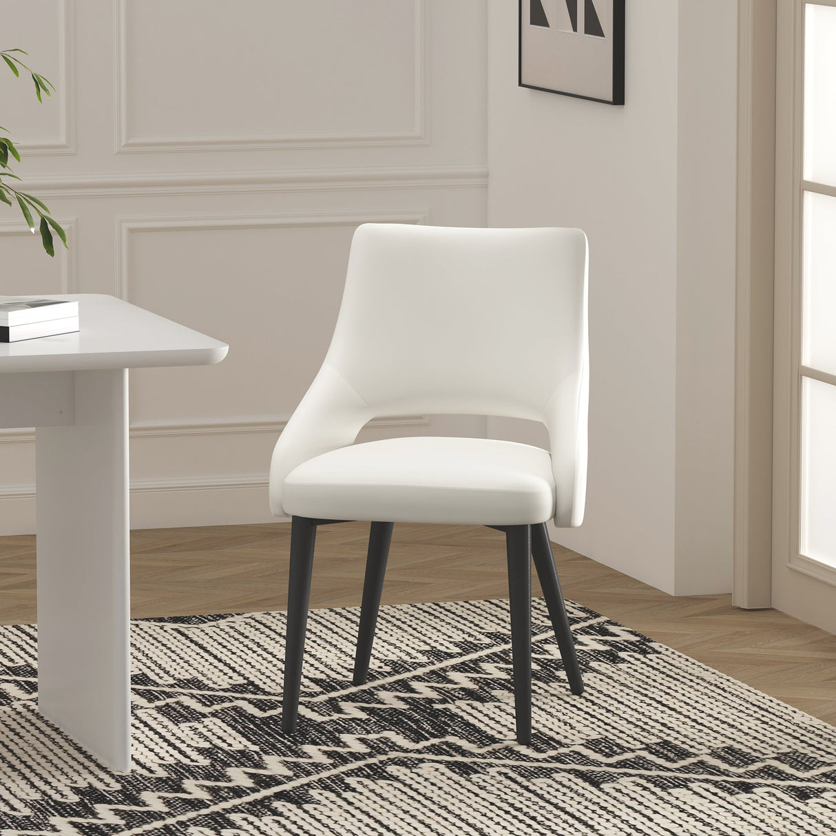 Tremont Dining Chair in White by Manhattan Comfort at Eve Furniture