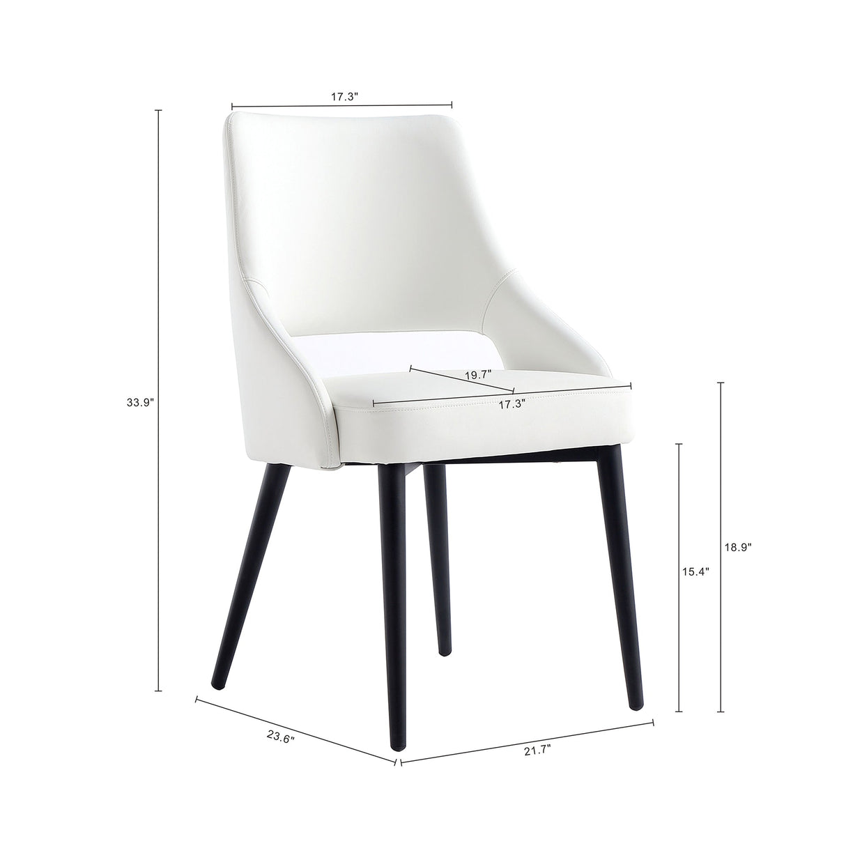 Tremont Dining Chair in White by Manhattan Comfort at Eve Furniture