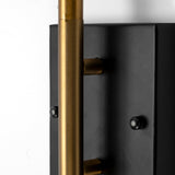 Tremont I Black/Gold Metal Conical Shade Wall Sconce by Mercana at Eve Furniture