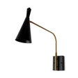 Tremont I Black/Gold Metal Conical Shade Wall Sconce by Mercana at Eve Furniture
