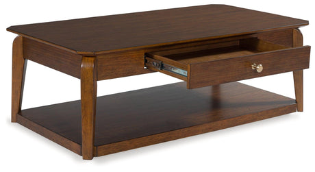 Trenmour Medium Brown Coffee Table by Ashley at Eve Furniture