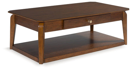 Trenmour Medium Brown Coffee Table by Ashley at Eve Furniture