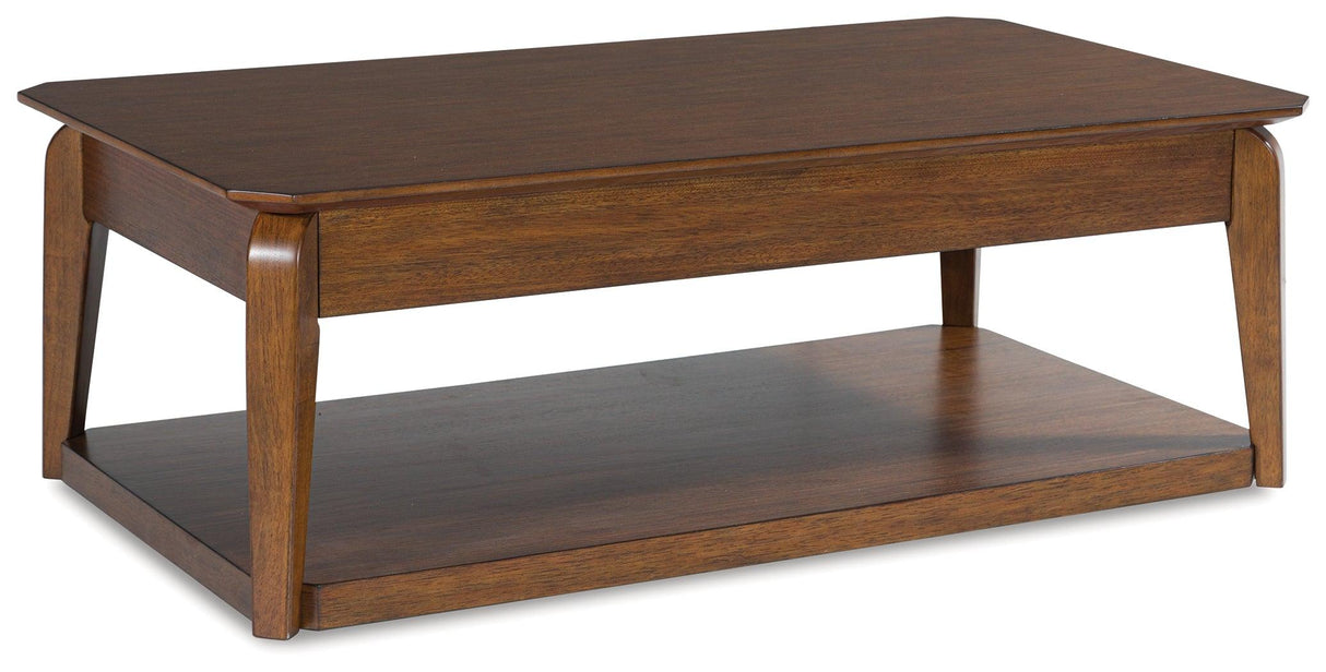 Trenmour Medium Brown Coffee Table by Ashley at Eve Furniture