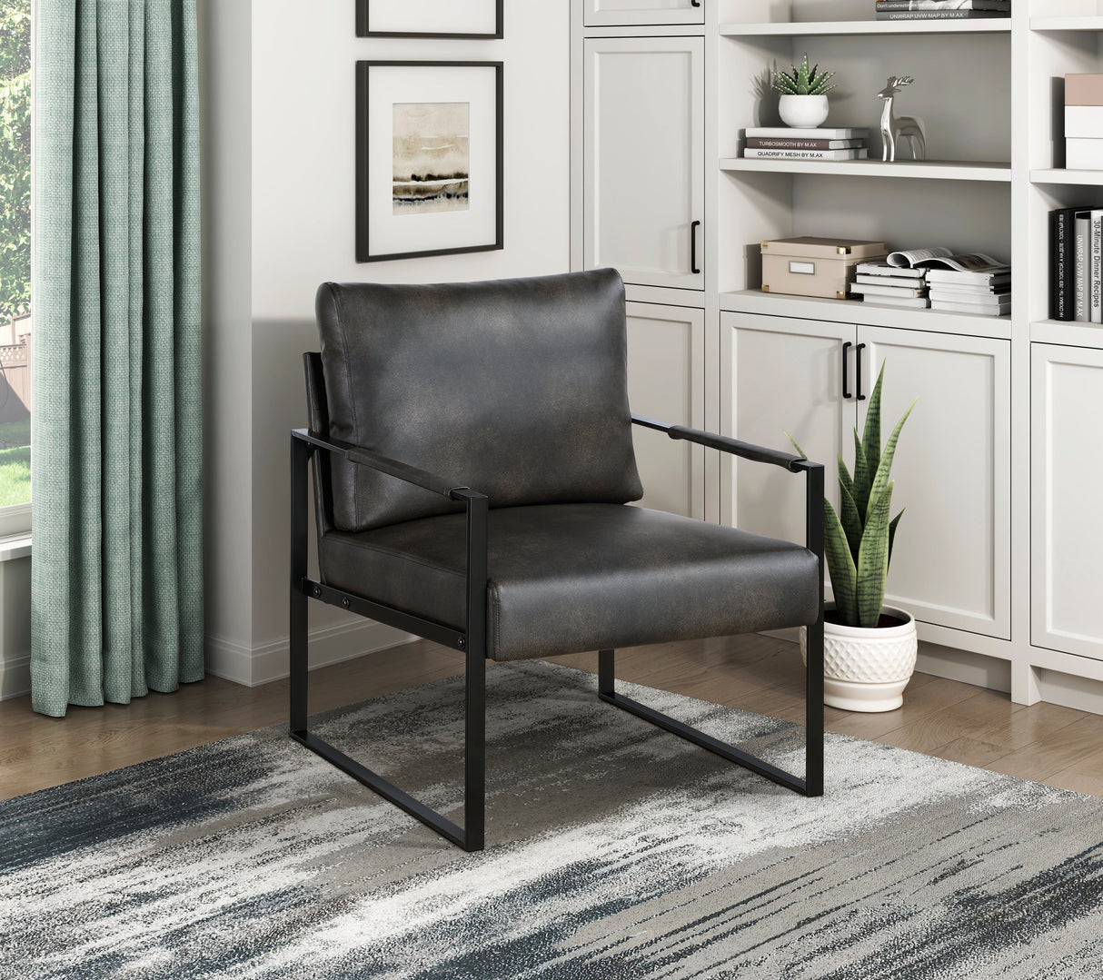 Trent Dark Gray Accent Chair by Homelegance at Eve Furniture
