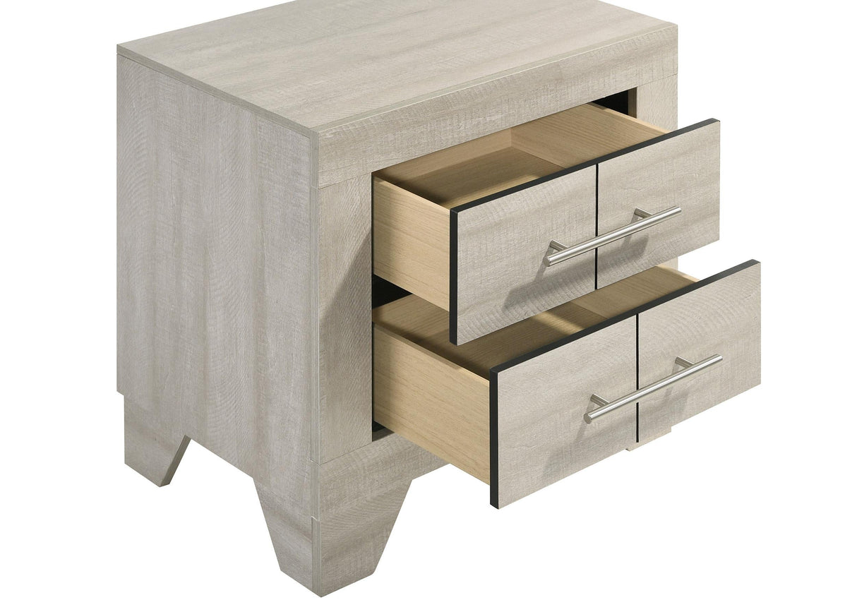 Trenton Rustic Cream 2-Drawer Nightstand by Coaster at Eve Furniture